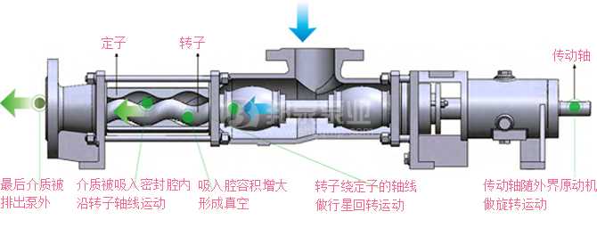 上海邦泉泵業(yè)螺桿泵工作原理圖